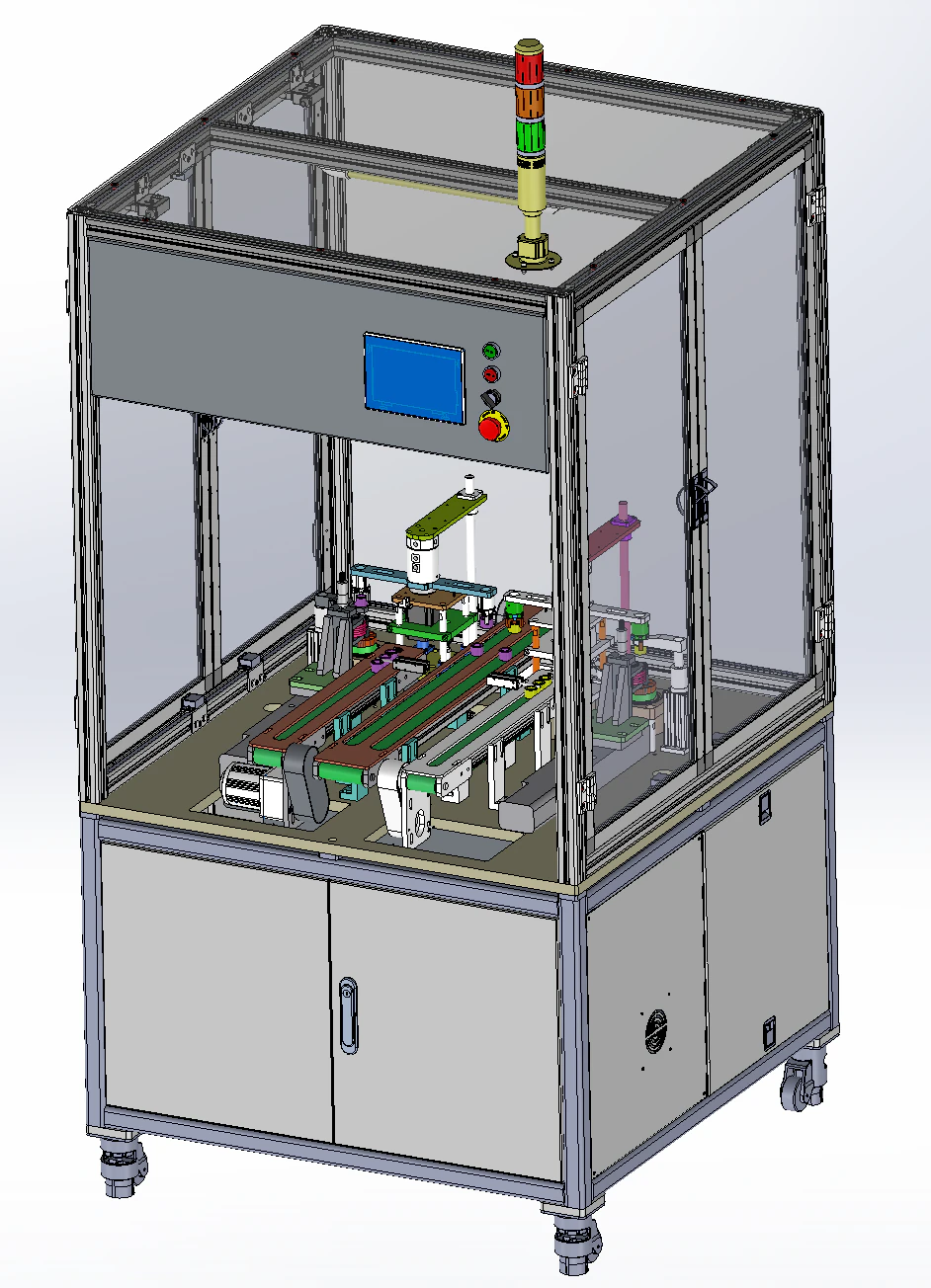 Dual-Station Cylindrical Knurling Machine 3D Model .c4d .max .obj .3ds .fbx .stl .blend 