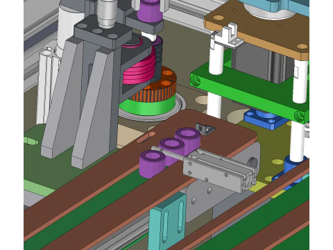 Dual-Station Cylindrical Knurling Machine 3D Model
