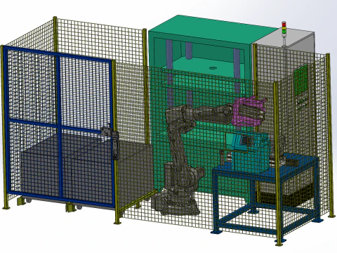 Workstation per marcatura di omissione di prova SolidWorks modificabile Modello 3D