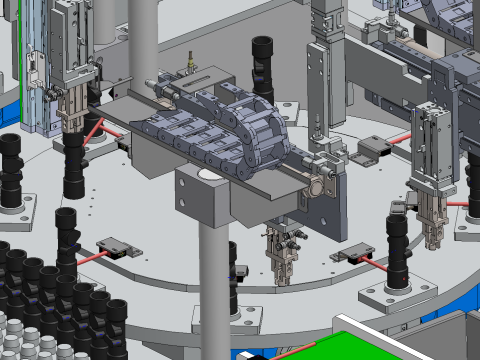 水流センサー組立機 SolidWorks 編集可能 3Dモデル