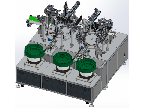 水流センサー組立機 SolidWorks 編集可能 3Dモデル