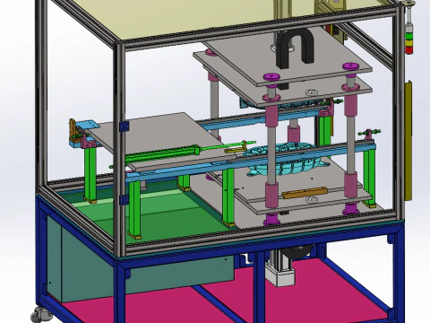 Water tank hot plate welding station SolidWorks editable 3D Model