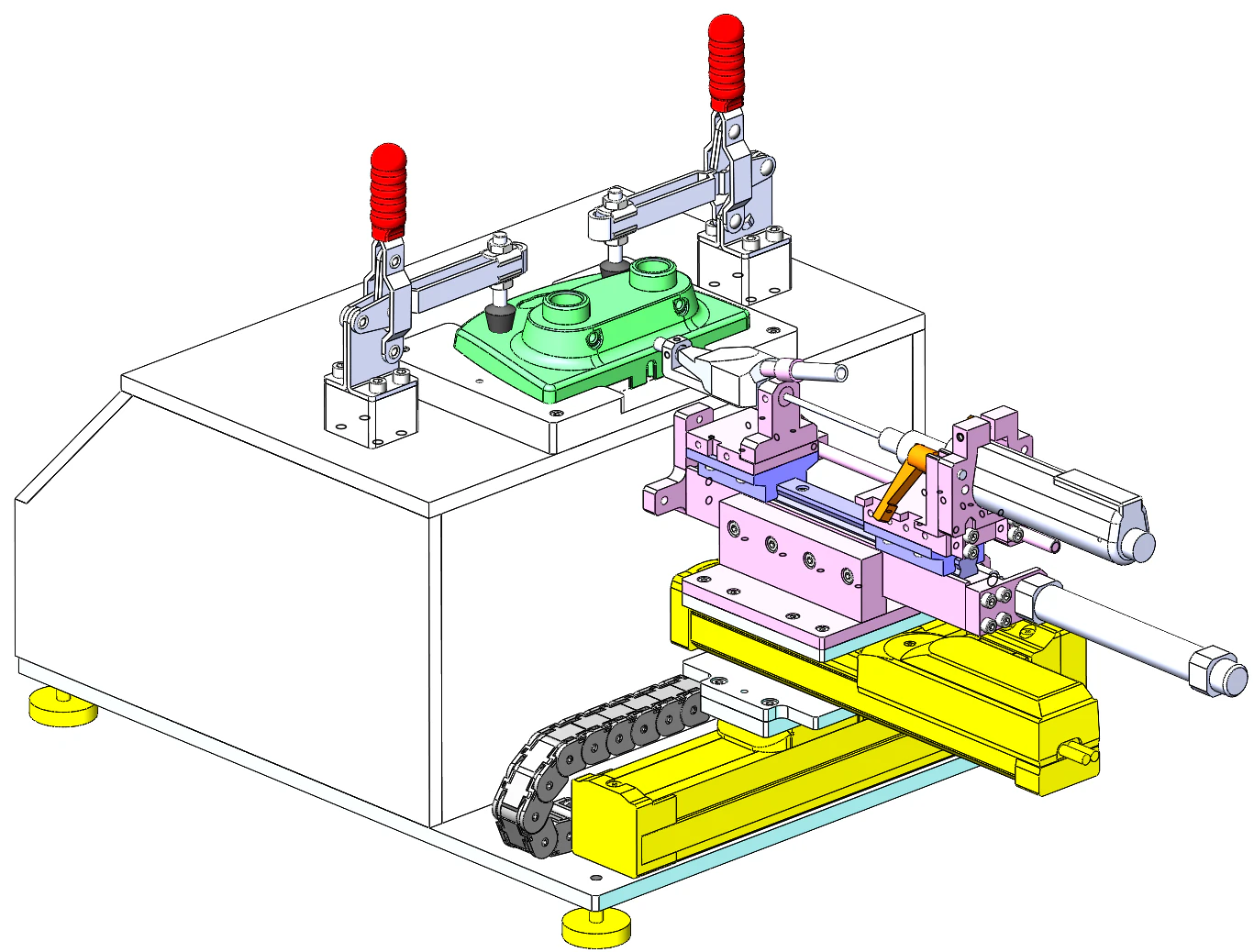 Desktop screw tightening machine SolidWorks editable 3D Model .c4d .max .obj .3ds .fbx .stl .blend 