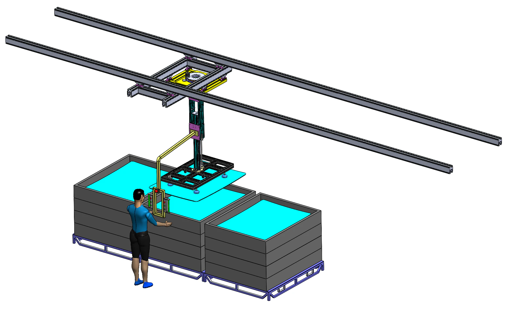 Skylight handling robot SolidWorks editable 3D Model .c4d .max .obj .3ds .fbx .stl .blend 