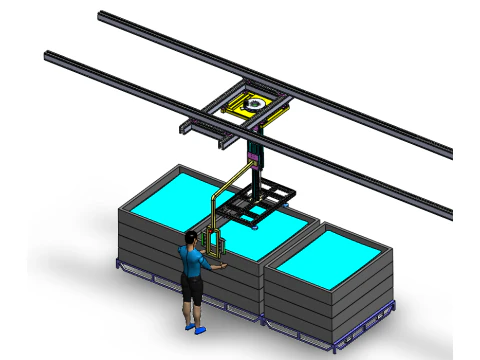 Skylight handling robot SolidWorks editable 3D Model