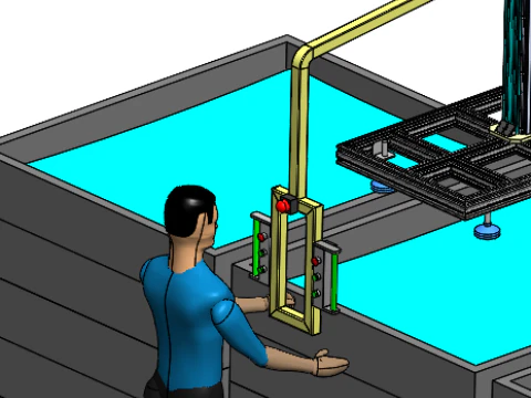 Skylight handling robot SolidWorks editable 3D Model