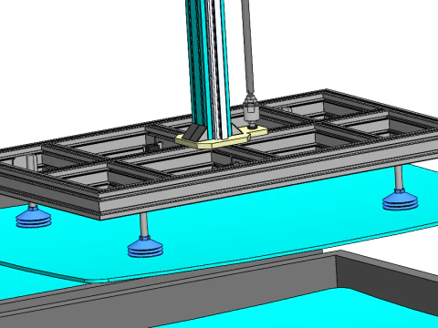 Skylight handling robot SolidWorks editable 3D Model