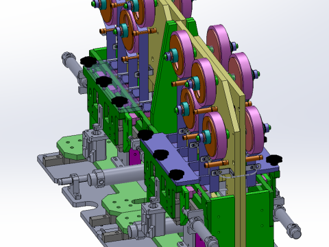 表面実装バッテリーラベル接着機 SolidWorks 編集可能 3Dモデル