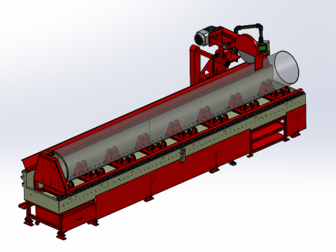 Горизонтальна машина для різання по довгій осі SolidWorks з можливістю редагування 3D Модель