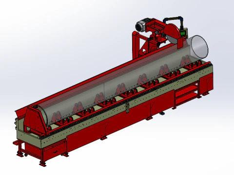 Horizontal long axis cutting machine SolidWorks editable 3D Model