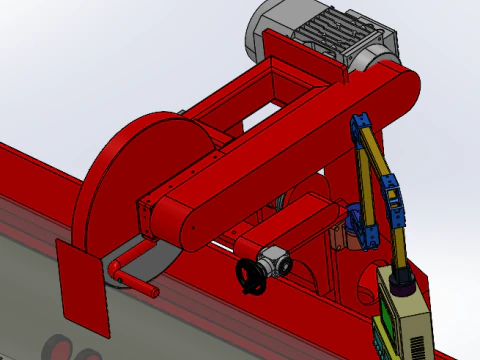 Horizontal long axis cutting machine SolidWorks editable 3D Model
