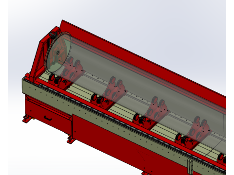 Горизонтальна машина для різання по довгій осі SolidWorks з можливістю редагування 3D Модель