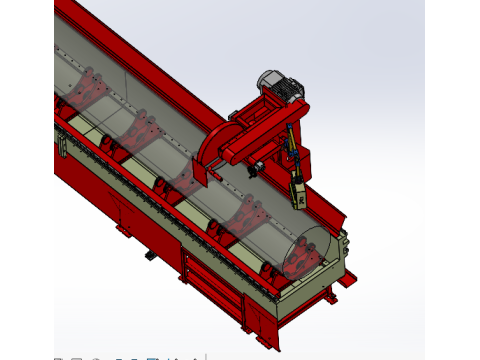 Горизонтальна машина для різання по довгій осі SolidWorks з можливістю редагування 3D Модель