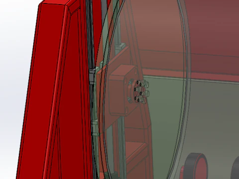 Horizontal long axis cutting machine SolidWorks editable 3D Model