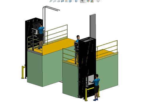 Malzeme kaldırma ve taşıma ekipmanı SolidWorks düzenlenebilir 3D Model