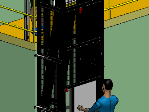 Malzeme kaldırma ve taşıma ekipmanı SolidWorks düzenlenebilir 3D Model