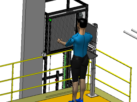 Malzeme kaldırma ve taşıma ekipmanı SolidWorks düzenlenebilir 3D Model