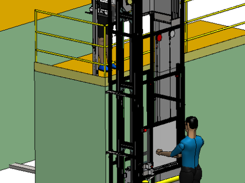 Malzeme kaldırma ve taşıma ekipmanı SolidWorks düzenlenebilir 3D Model