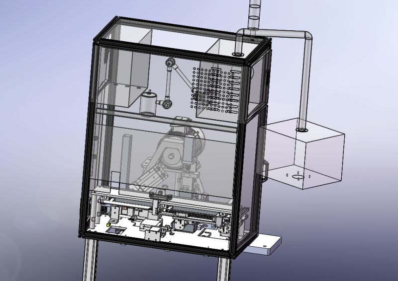 Kleine automatische groefsnijdende platte machine met kleplichaam 3D Model .c4d .max .obj .3ds .fbx .stl .blend