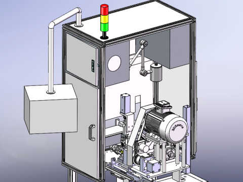Kleine automatische groefsnijdende platte machine met kleplichaam 3D Model