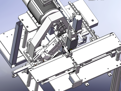 Kleine automatische groefsnijdende platte machine met kleplichaam 3D Model
