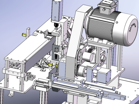 Kleine automatische groefsnijdende platte machine met kleplichaam 3D Model