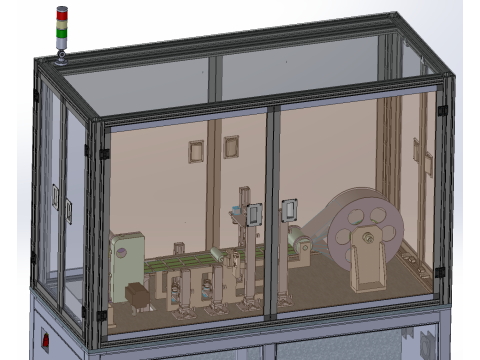 表面実装フレキシブル基板外観検査装置SolidWorks編集可能 3Dモデル