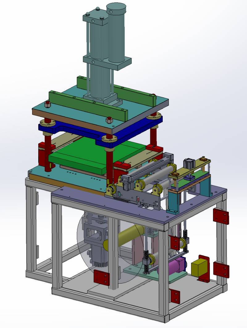 Battery pack positive and negative metal sheet processing equipment SolidWorks editable 3D Model .c4d .max .obj .3ds .fbx .stl .blend 
