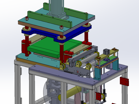电池组正负极金属片加工设备SolidWorks可编辑 3D 模型