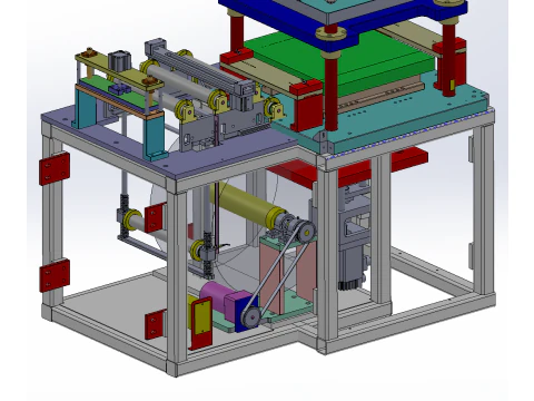 Battery pack positive and negative metal sheet processing equipment SolidWorks editable 3D Model