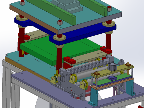 Battery pack positive and negative metal sheet processing equipment SolidWorks editable 3D Model