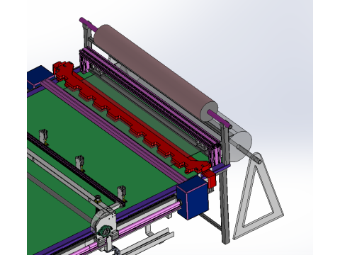 Stoffensnijmachine SolidWorks bewerkbaar 3D Model