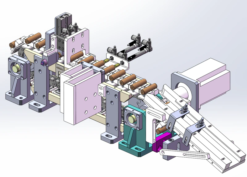 Progettazione di apparecchiature per il rivestimento di etichette di batterie Modello 3D .c4d .max .obj .3ds .fbx .stl .blend 