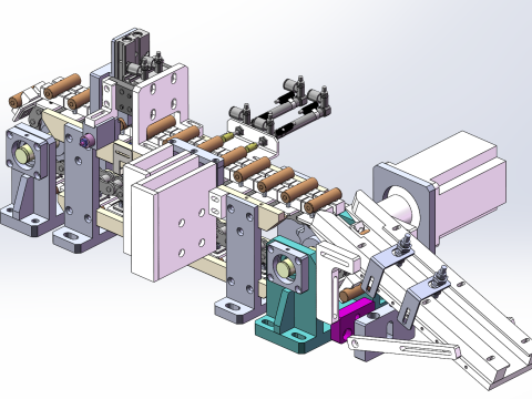 Ontwerp van apparatuur voor het coaten van batterijlabels 3D Model