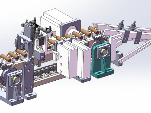 Progettazione di apparecchiature per il rivestimento di etichette di batterie Modello 3D
