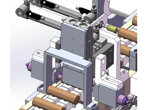 Progettazione di apparecchiature per il rivestimento di etichette di batterie Modello 3D