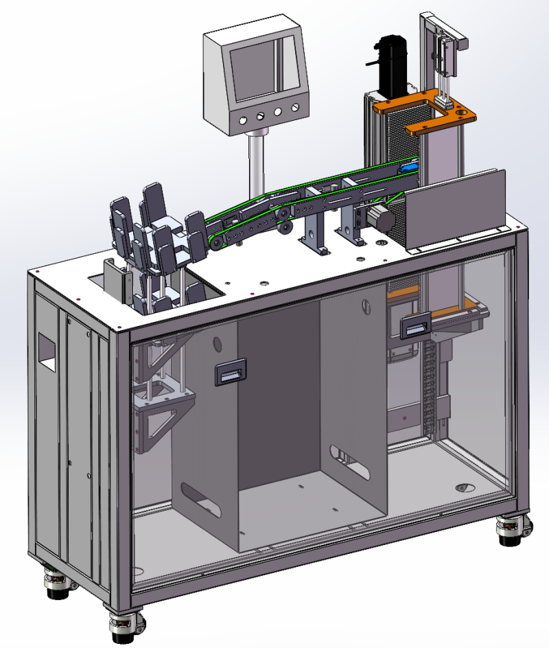 Máquina fotovoltaica de coleta de wafer de silício Modelo 3D .c4d .max .obj .3ds .fbx .stl .blend 
