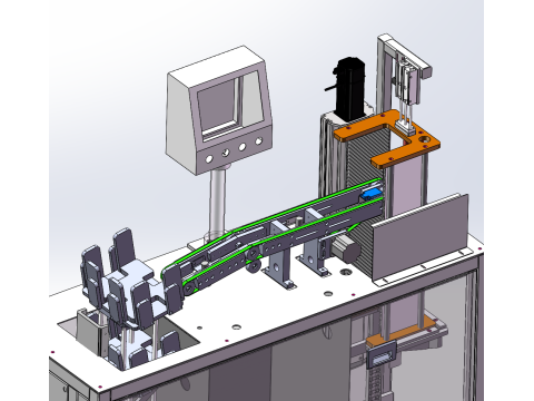 Máquina fotovoltaica de coleta de wafer de silício Modelo 3D