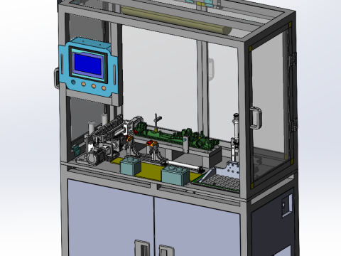 Entwurf einer intelligenten Erkennungsproduktionslinie für Nickel-Wasserstoff-Batterien 3D Modell