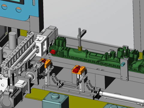 Design of intelligent detection production line for nickel hydrogen batteries 3D Model