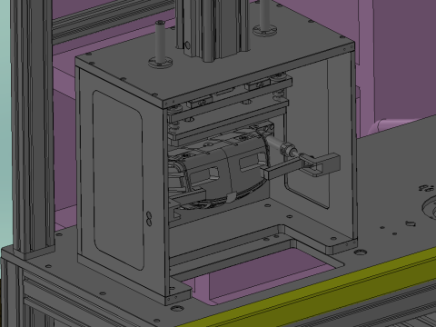 Desain Lini Produksi Pelapisan Sandaran Kepala Otomotif Model 3D