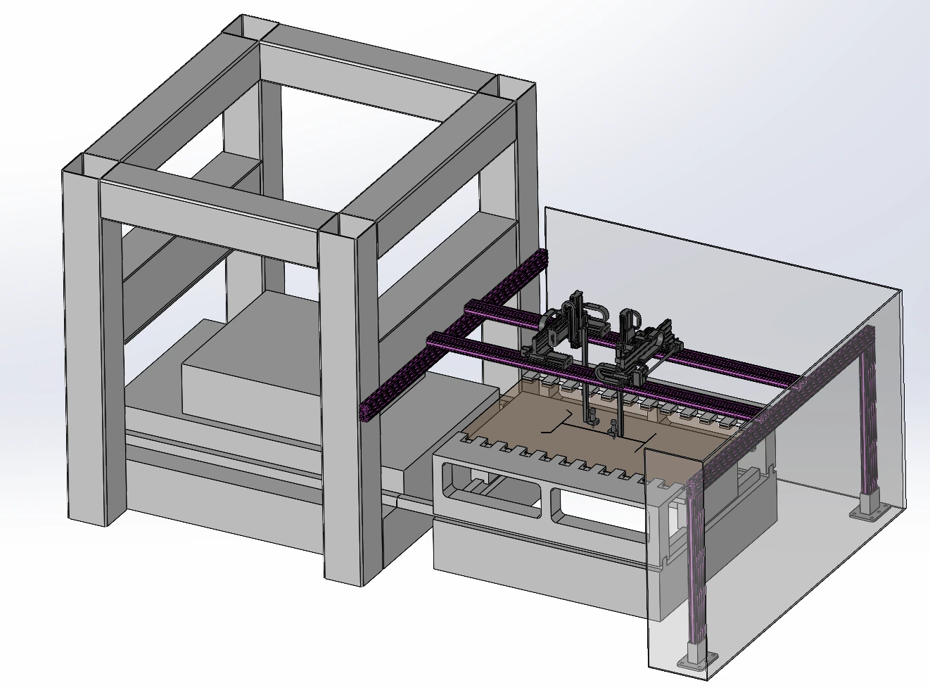 Automatic fabric cutting equipment 3D Model .c4d .max .obj .3ds .fbx .stl .blend 