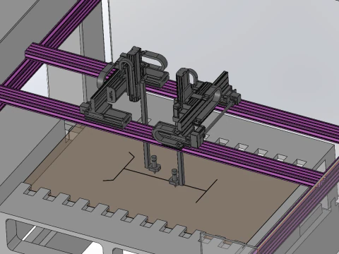 Automatic fabric cutting equipment 3D Model
