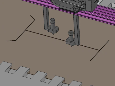 Automatic fabric cutting equipment 3D Model