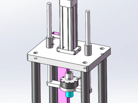 Prasa serwo 2T edytowalna w SolidWorks Model 3D