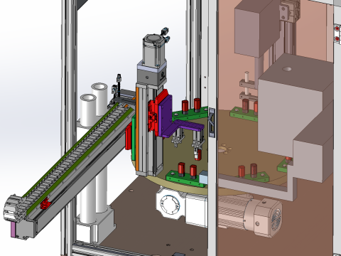Otomatik serigrafi baskı makinesi SolidWorks düzenlenebilir 3D Model