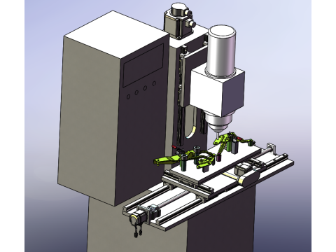 自動車用クランクアームリベット打機 SolidWorks 編集可能 3Dモデル