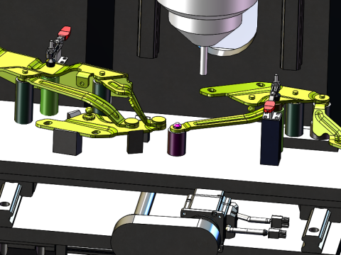 自動車用クランクアームリベット打機 SolidWorks 編集可能 3Dモデル