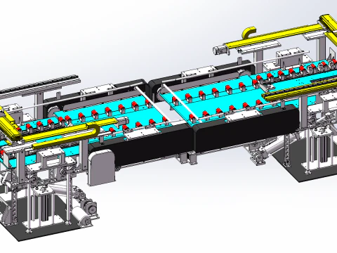 Intelligent glass automatic leveling and shaping production equipment 3D Model