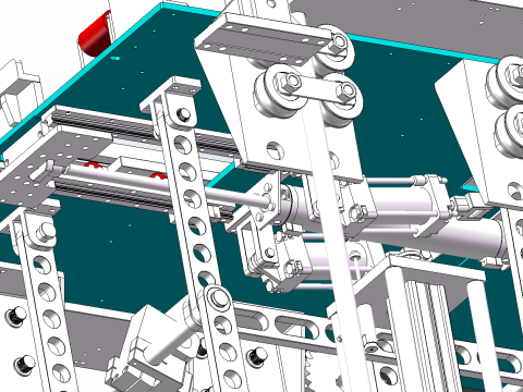 Equipos inteligentes de producción de nivelación y conformación automática de vidrio. Modelo 3D
